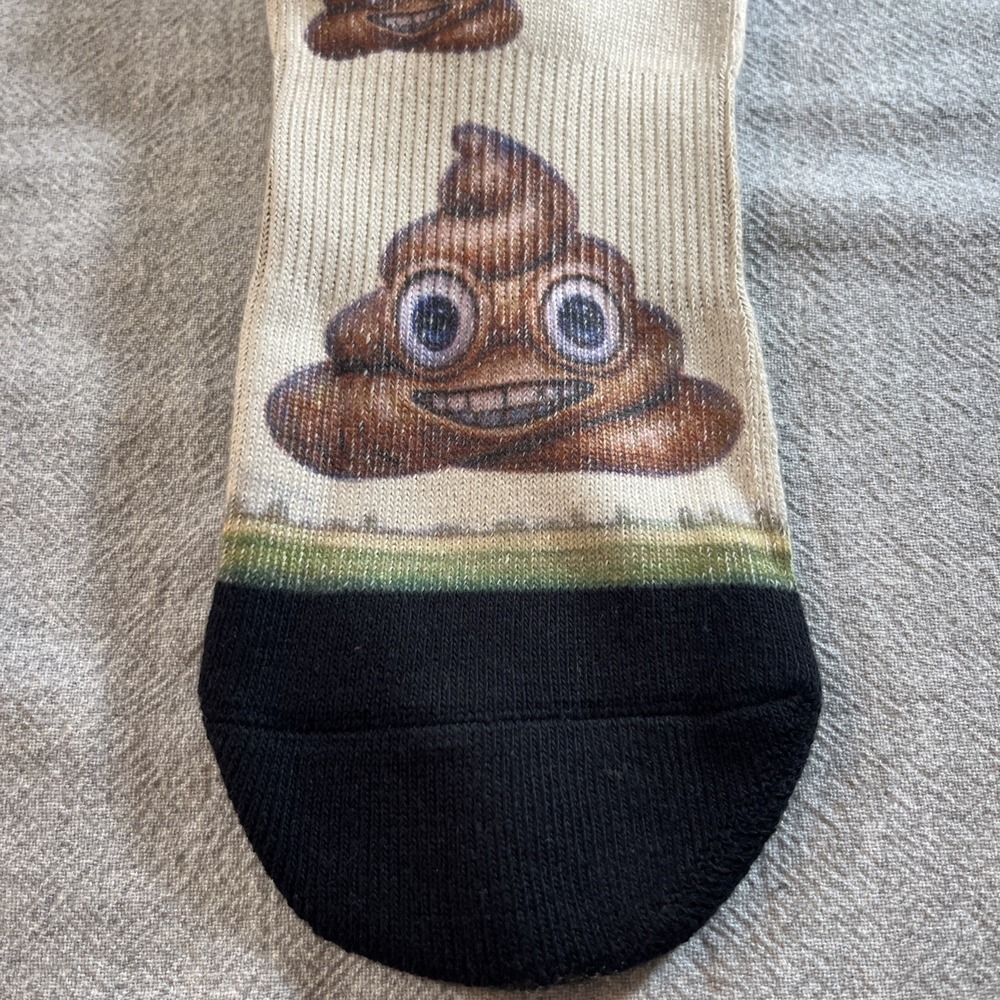 Good Luck Socks Men's/Women's Size 8-13 "Piles Of Poop"  Novelty